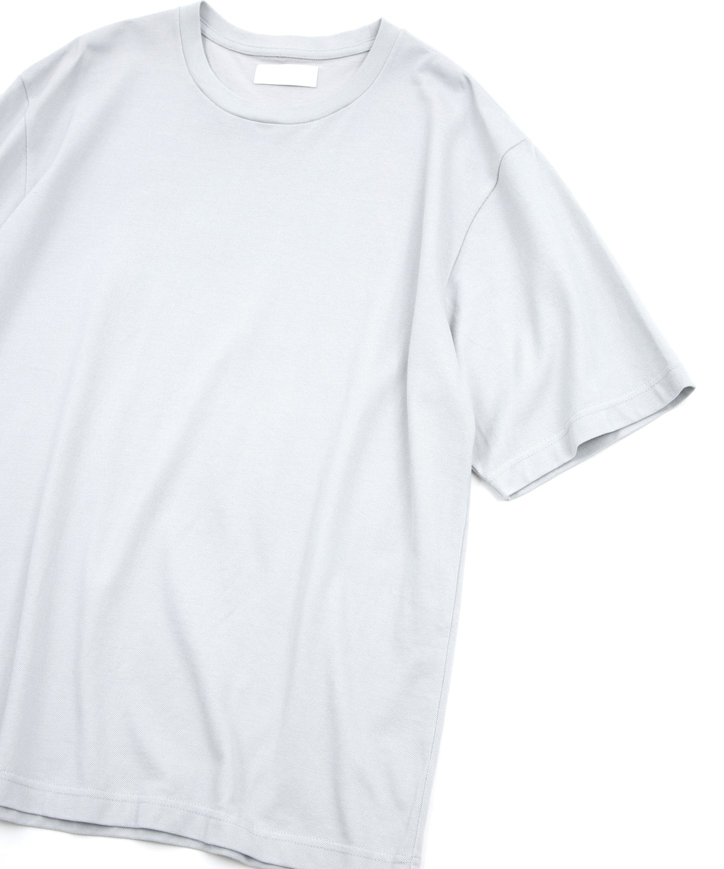 GIZA コットン 表カノコ クルーネック H/S カットソー - GRAY